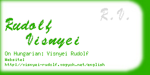 rudolf visnyei business card